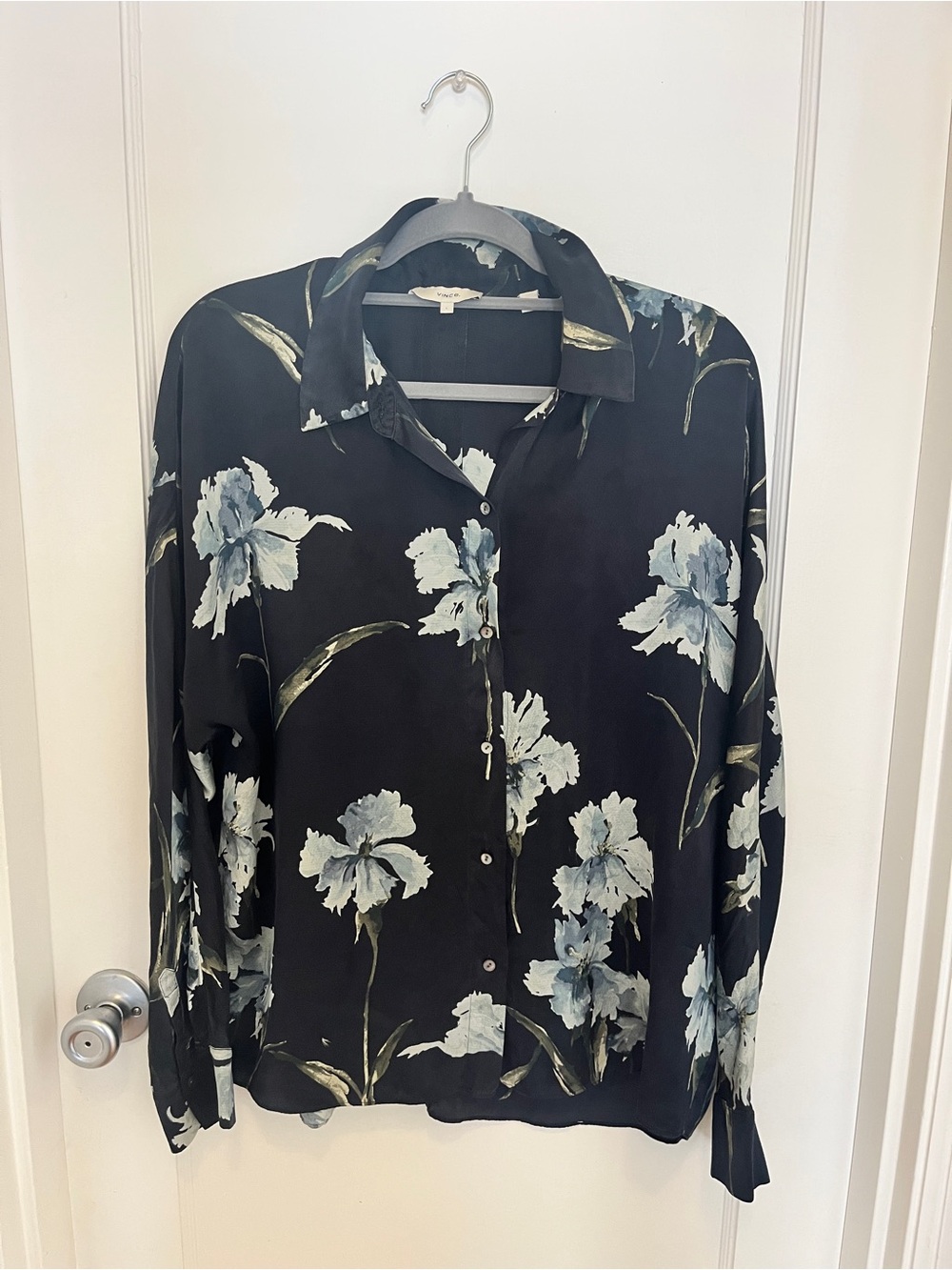 Vince blue Iris silk shirt